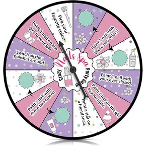 Spa Party Game with Spinner Game Board Nail Challenge Game Board for Sleepover Party Spa Party Slumber Party Supplies Party Pajama Party Spa Birthday Party Favors