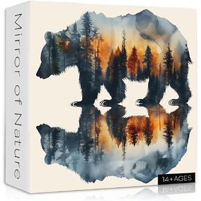 Bear Puzzle for Adults 1000 Pieces, Nature Forest Animal Plant Puzzle, Unique Art Wildlife Jigsaw Puzzle, Challenging Vintage Impossible Hard Difficult Puzzle