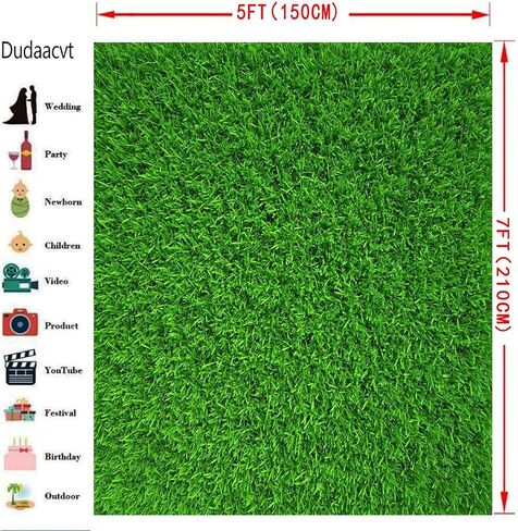 خلفيات العشب الأخضر الطبيعي للتصوير الفوتوغرافي 6x6FT الربيع خلفيات العشب واقعية لاستحمام الطفل حفلة عيد ميلاد التقطت الصور LUZZ440 in Kuwait