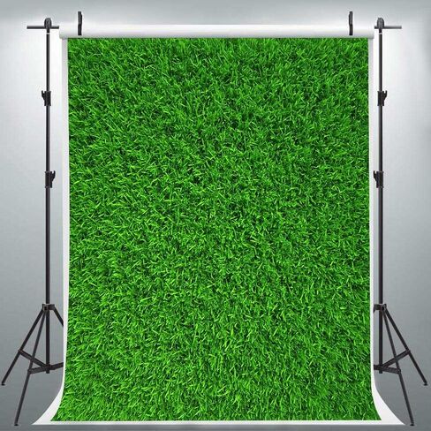 خلفيات العشب الأخضر الطبيعي للتصوير الفوتوغرافي 6x6FT الربيع خلفيات العشب واقعية لاستحمام الطفل حفلة عيد ميلاد التقطت الصور LUZZ440 in Kuwait