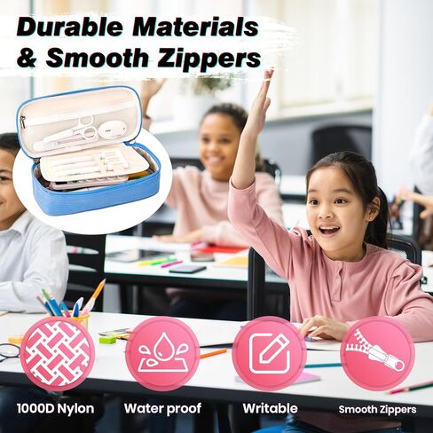 Big Capacity Pencil case,Soft Corduroy Pencil Bag,Cute Pen Case with Handle,Multi-Functional Compartments, Wide Opening Pen Pouch Organizer for Teen Girls Wome in Saudi Arabia