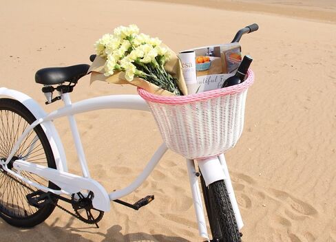 سلة الدراجة ذات المقود الأمامي للكبار من Colorbasket، مناسبة لجميع الأحوال الجوية، مقاومة للماء، أشرطة جلدية قابلة للتعديل in Kuwait