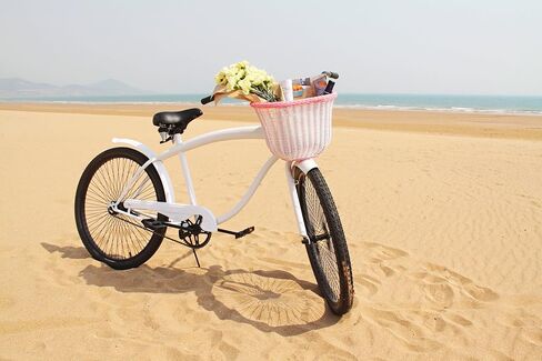 سلة الدراجة ذات المقود الأمامي للكبار من Colorbasket، مناسبة لجميع الأحوال الجوية، مقاومة للماء، أشرطة جلدية قابلة للتعديل in Kuwait