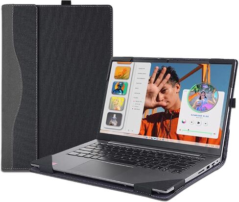 حالة الكمبيوتر المحمول لـ Dell Inspiron 16 Plus 7630 7620 7610 PRO 5620 5630 5625 & Vostro 5630 5620 7620 Cover ، Pu Leather 2 in 1 Book Bag مع حامل القلم (رمادي داكن) in Kuwait