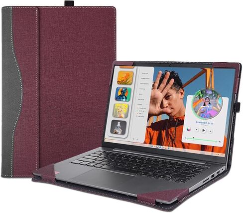حالة الكمبيوتر المحمول لـ Dell Inspiron 16 Plus 7630 7620 7610 PRO 5620 5630 5625 & Vostro 5630 5620 7620 Cover ، Pu Leather 2 in 1 Book Bag مع حامل القلم (رمادي داكن) in Kuwait