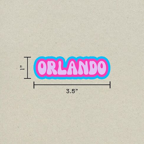Orlando Travel Sticker, Multiple Colors, Vinyl Laptop Water Bottle Sticker, Places I've Been, Trendy Luggage Decal, Vintage Travel Inspired (Amalfi) in Saudi Arabia