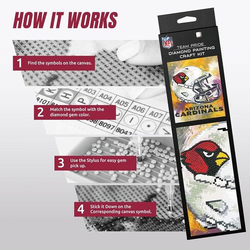 Sporticulture NFL Philadelphia Eagles Diamond Painting Craft Kit – Officially Licensed DIY Fan Art for All Skill Levels, Includes Pre-Sorted Gems, Craft Tray with Instructions – Perfect for Framing in Kuwait