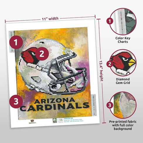Sporticulture NFL Philadelphia Eagles Diamond Painting Craft Kit – Officially Licensed DIY Fan Art for All Skill Levels, Includes Pre-Sorted Gems, Craft Tray with Instructions – Perfect for Framing in Kuwait