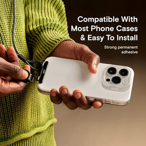 MOFT Phone Lanyard, Universal Adjustable Detachable Crossbody Long Lanyard with Phone Patch, Compatible with Most Smartphones, Bare Phone, Length up to 150cm, Misty Cove in Kuwait