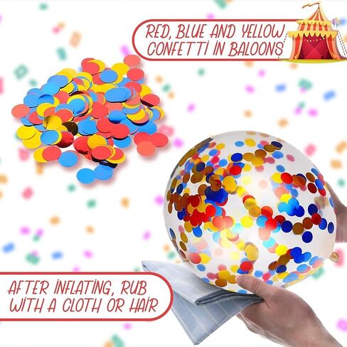 BELMAKS 24 PCS Carnival Party Balloons - 12'' Festival Theme - Red, Blue, Yellow, Multicolor - Birthday Party Decorations in Saudi Arabia