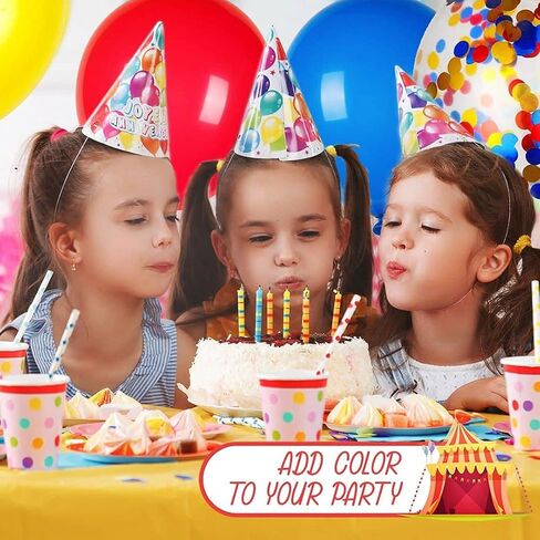 BELMAKS 24 PCS Carnival Party Balloons - 12'' Festival Theme - Red, Blue, Yellow, Multicolor - Birthday Party Decorations in Saudi Arabia