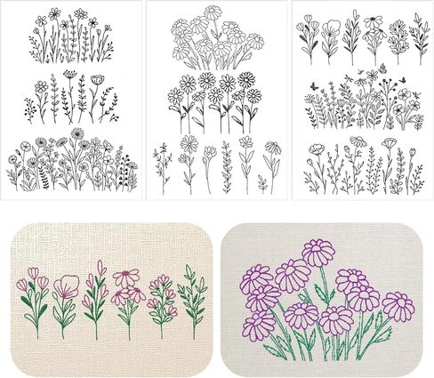 أنماط التطريز القابلة للذوبان في الماء ، وثبات ، و 3 أوراق ، وعصا زهرة ، وغرزة ، غسل ورق تطريز ، ورقات مقموسة ، أوراق ، أوراق ، أوراق ، أوراق ، أوراق ، in Kuwait