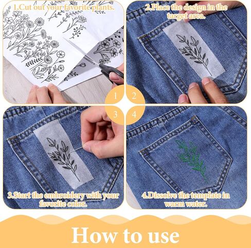 أنماط التطريز القابلة للذوبان في الماء ، وثبات ، و 3 أوراق ، وعصا زهرة ، وغرزة ، غسل ورق تطريز ، ورقات مقموسة ، أوراق ، أوراق ، أوراق ، أوراق ، أوراق ، in Kuwait