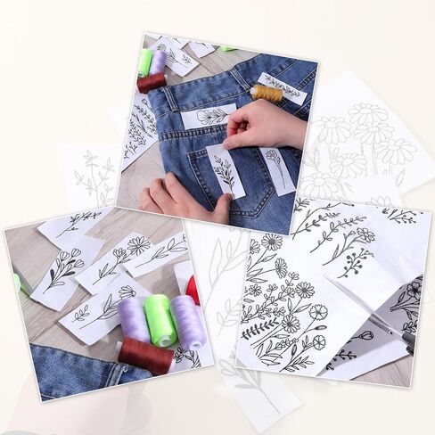 أنماط التطريز القابلة للذوبان في الماء ، وثبات ، و 3 أوراق ، وعصا زهرة ، وغرزة ، غسل ورق تطريز ، ورقات مقموسة ، أوراق ، أوراق ، أوراق ، أوراق ، أوراق ، in Kuwait