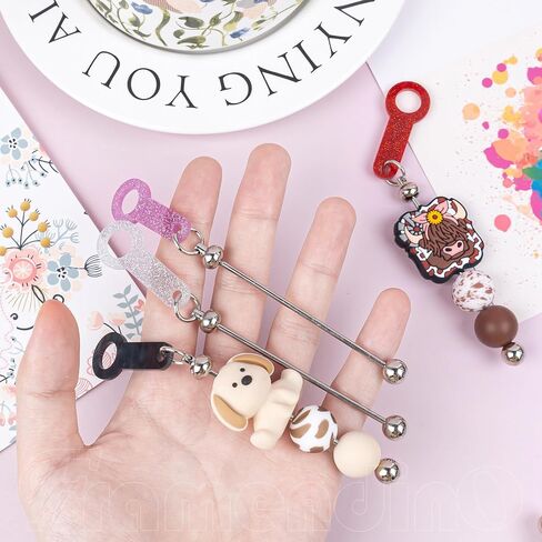 Framendino, 6 Pack Beadable Straw Charm Cup Dangle Adapters for Tumbler Decoration in Saudi Arabia