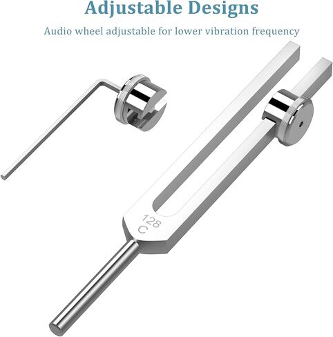 128Hz Tuning Fork,Aluminum Alloy Tuning Fork With Accurate Frequency, with Silicone Hammer and Storage Bag,Suitable For Sound Therapy,Yoga,Meditation,And Relaxation in Kuwait