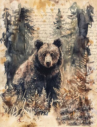 Bear Rice Papers, 8" x 10.5" (6 Sheets) – Decoupage Paper 6X Designs for Collage, Mixed Media, Card Making & Crafts, Decoupage by CRAFT KREATIVELY in Kuwait