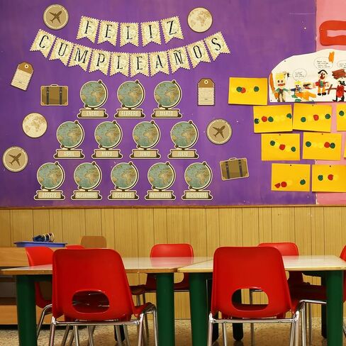 Groovy Spanish Birthny Bindarin Boardin Board To School Classrock Decor in Saudi Arabia