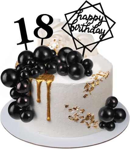 Yulejo 38 Pitch Ball Cake Decorations ، Acrylic Happy Birthday Cupcake يختار الرقم 0-9 مسواك الكرة على شكل أدوات إدراج للعطلات في عيد الهالوين. in Kuwait