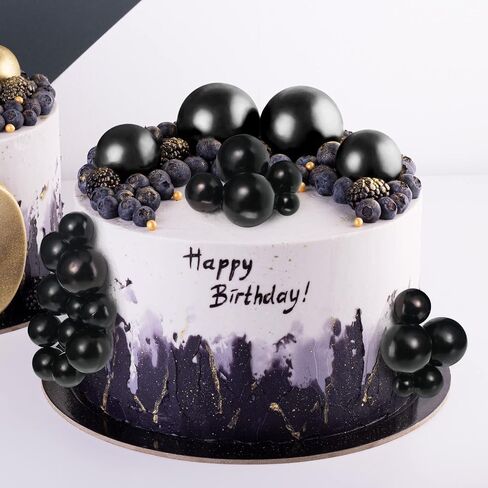 Yulejo 38 Pitch Ball Cake Decorations ، Acrylic Happy Birthday Cupcake يختار الرقم 0-9 مسواك الكرة على شكل أدوات إدراج للعطلات في عيد الهالوين. in Kuwait