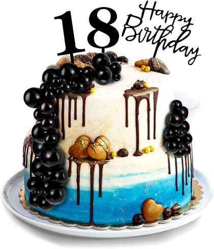 Yulejo 38 Pitch Ball Cake Decorations ، Acrylic Happy Birthday Cupcake يختار الرقم 0-9 مسواك الكرة على شكل أدوات إدراج للعطلات في عيد الهالوين. in Kuwait