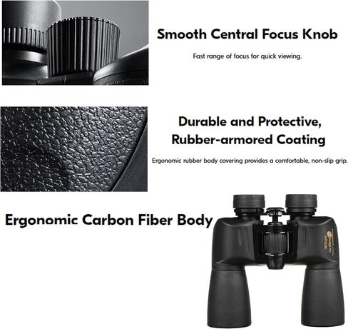 Nikon Action Extreme 8x40 ATB Binoculars (7238) All Terrain Waterproof Binoculars Bundle, Black, with Nikon Lens Pen, Carry Case, and Lens Cloth - High Powered Multipurpose Binoculars for Adults in Saudi Arabia