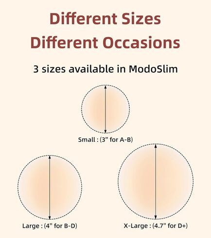 ModoSlim 2 أزواج من أغطية الحلمات القابلة للتنفس لاصقة قابلة لإعادة الاستخدام غطاء الحلمة من السيليكون للنساء مع حقيبة تخزين كريمية in Saudi Arabia