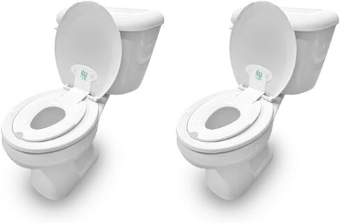 الإبداع: مقعد المرحاض القابل للطي والجلوس من Ingenuity (أبيض) - سهل التركيب والإزالة، مقعد التدريب على المرحاض الذي يتصل بمقعد المرحاض للبالغين in Kuwait