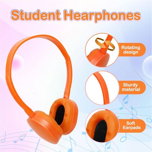 Kids Bulk Headphones for Classroom School 8 Pack Durable Wired Classroom Headphones for Kids Student Children Teens Boys Girls HD Sound 3.5mm Jack (8 Colors) in Saudi Arabia