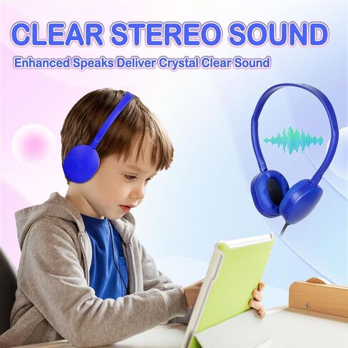 Kids Bulk Headphones for Classroom School 8 Pack Durable Wired Classroom Headphones for Kids Student Children Teens Boys Girls HD Sound 3.5mm Jack (8 Colors) in Saudi Arabia
