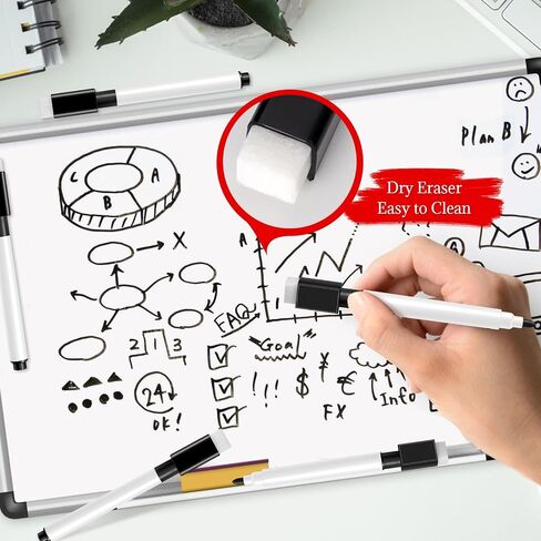 25 Pcs Colorful Magnetic Dry Erase Markers, 4.5 Inch Magnetic Dry Wipe Mini Marker Pens with Eraser Cap, Low Odor Whiteboard Markers Bulk Fine Point Tip for School, Office, Enterprises Supplies in Saudi Arabia