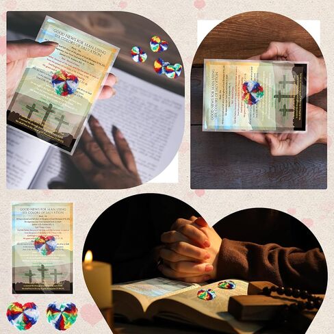 100 Set VBS 2025 Plan of Salvation Gifts The Romans Road to Salvation Bookmarks Gospel Tracts Prayer Pocket Cards and Hand Woven Hearts Bulk for Christian Religious Church School in Saudi Arabia