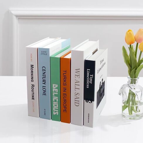 6 Pcs Decorative Books for Home Decor Faux Books for Decoration Modern Fake Decorative Book Aesthetic Room Entryway Coffee Table Decor Shelf Decor Foldable (No.3 Set) in Saudi Arabia