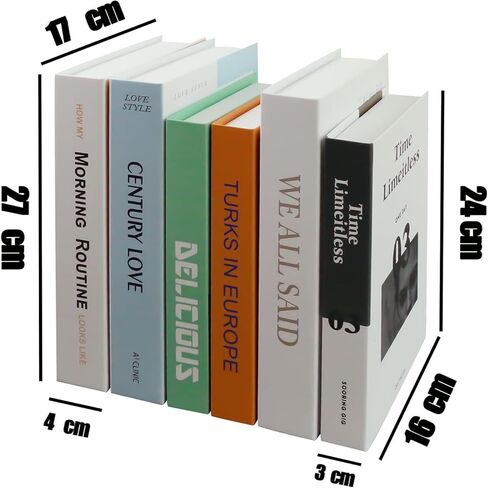 6 Pcs Decorative Books for Home Decor Faux Books for Decoration Modern Fake Decorative Book Aesthetic Room Entryway Coffee Table Decor Shelf Decor Foldable (No.3 Set) in Saudi Arabia