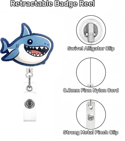 بكرة شارة قابلة للسحب ، بكرات شارة لطيفة لصاحب شارة الممرضة مع مقطع التمساح لأقرش المعلم الطبيب in Kuwait