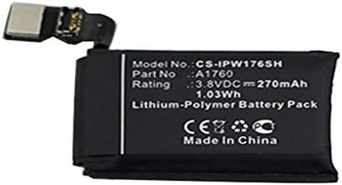 XSP 270mAh بطارية بديلة لـ Apple mnnn2ll/a ، mp032ll/a ، شاهد 2 38 مم جزء لا A1760 بطاريات بطاريات الأجزاء in Saudi Arabia