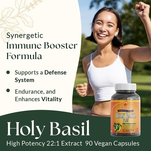 Sewanti Holy Basil Plus سلسلة الأيورفيدا عالية الفعالية 22:1 مستخلص تركيبة تقوية المناعة التآزرية 90 كبسولة نباتية in Kuwait