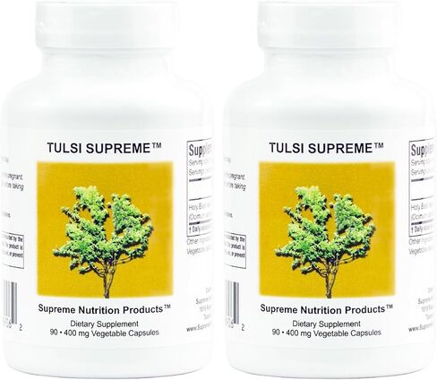 Supreme Nutrition Tulsi Supreme، 90 كبسولة نباتية من الريحان المقدس النقي in Saudi Arabia