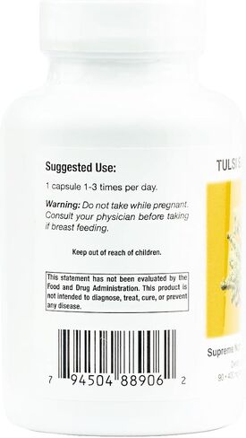 Supreme Nutrition Tulsi Supreme، 90 كبسولة نباتية من الريحان المقدس النقي in Saudi Arabia