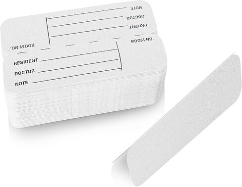 Carstens - White Patient/Doctor Preprinted ID Cards for 1.5 – 4" Ring Binder Spines - Pack of 100 (1658-01) - Ideal Medical Record Labels for 3 Ring Binders in Kuwait