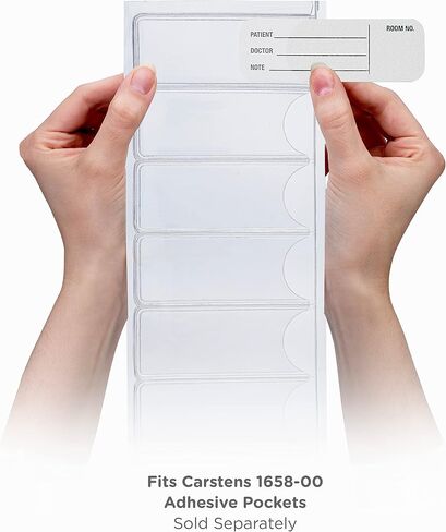 Carstens - White Patient/Doctor Preprinted ID Cards for 1.5 – 4" Ring Binder Spines - Pack of 100 (1658-01) - Ideal Medical Record Labels for 3 Ring Binders in Kuwait