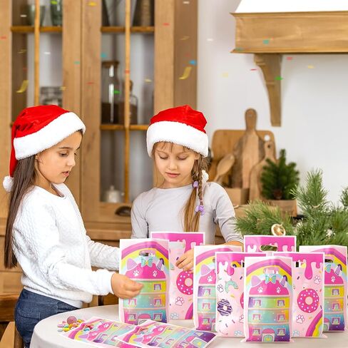 Gaofanwai 50pcs Cat House Party Forme For For Kid Boy Girl ، Cartoon Cart Cartmon موضوع حلوى هدية بلاستيكية حقيبة بلاستيكية مع مقبض ، حقيبة جيدة للدمى لمستلزمات حفلة عيد ميلاد استحمام الطفل in Kuwait