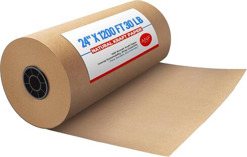 ماركات ANF (24 "× 1200 قدم) - ورقة Kraft الطبيعية للتعبئة والشحن وملء الفراغ ومشاريع الأطفال الفنية ، و 30 رطلاً in Saudi Arabia