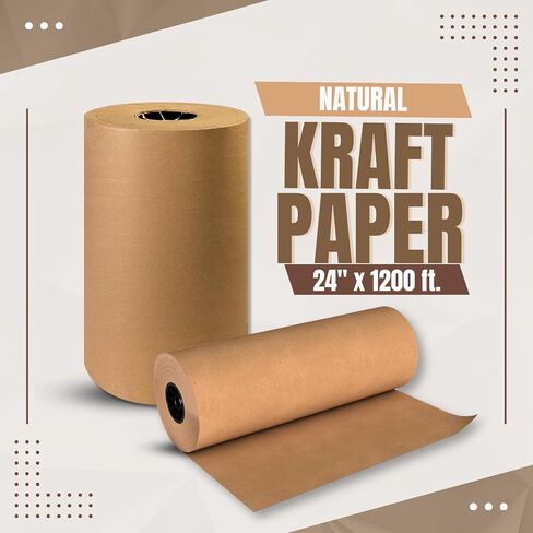 ماركات ANF (24 "× 1200 قدم) - ورقة Kraft الطبيعية للتعبئة والشحن وملء الفراغ ومشاريع الأطفال الفنية ، و 30 رطلاً in Saudi Arabia