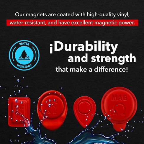 MAG® FERRITE Magnets KIT 6 وحدات للمغناطيسية الحيوية 5200 غاوس - مجموعة مغناطيسات مغناطيسية حيوية - Imanes para Biomagnetismo Médico - Dr Goiz Magnets for Biomagnetism زوج مغناطيس حيوي - مغناطيسات مستديرة in Kuwait