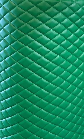 Luvfabrics PVC Quilted Faux Leather Vinyl Foam Backed- Automotive, Headliner, Furniture Upholstery, DIY Projects, Home Decor & More! (Black, 1 Yard) in Kuwait