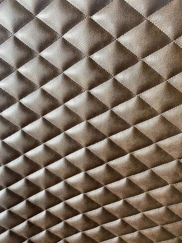 Luvfabrics PVC Quilted Faux Leather Vinyl Foam Backed- Automotive, Headliner, Furniture Upholstery, DIY Projects, Home Decor & More! (Black, 1 Yard) in Kuwait