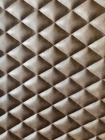 Luvfabrics PVC Quilted Faux Leather Vinyl Foam Backed- Automotive, Headliner, Furniture Upholstery, DIY Projects, Home Decor & More! (Black, 1 Yard) in Kuwait