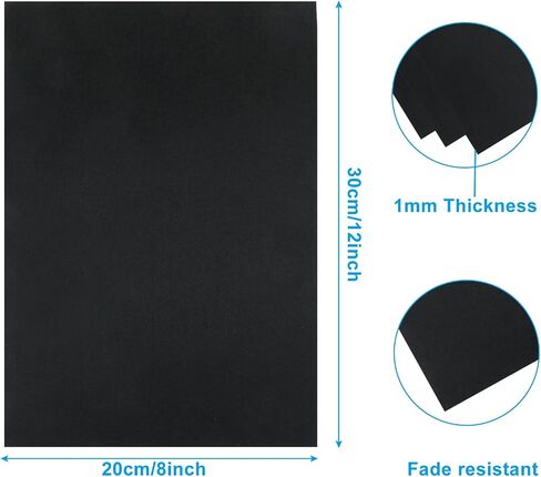 12 Pcs 8 x 12 Inch Felt Sheets for Crafts, 1mm Thick Black Felt Fabric for Crafts, Felt Paper for Sewing Craft in Saudi Arabia