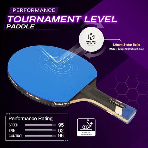 Professional Ping Pong Paddles-Lightweight Carbon Fiber Table Tennis Rackets with 7-Ply Blade, 2.0mm Premium Sponge, ITTF Approved Rubber - for Tournament-Level Performance Table Tennis Paddles in Saudi Arabia